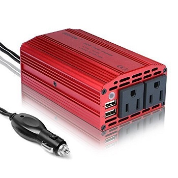 BESTEK 300W Car Inverter with 4.2A Dual USB Car Adapter