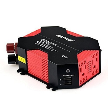 BESTEK 400W Car Power Inverter with 5A 4 USB Charging Ports