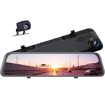 TOGUARD 12" 2.5K Mirror Dash Cam