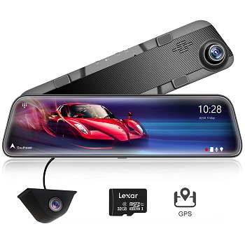 WOLFBOX G840H 12" 2.5K Mirror Dash Cam